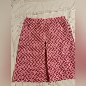 Talbots Women's Pink Herringbone Wool Blend Skirt Size 4